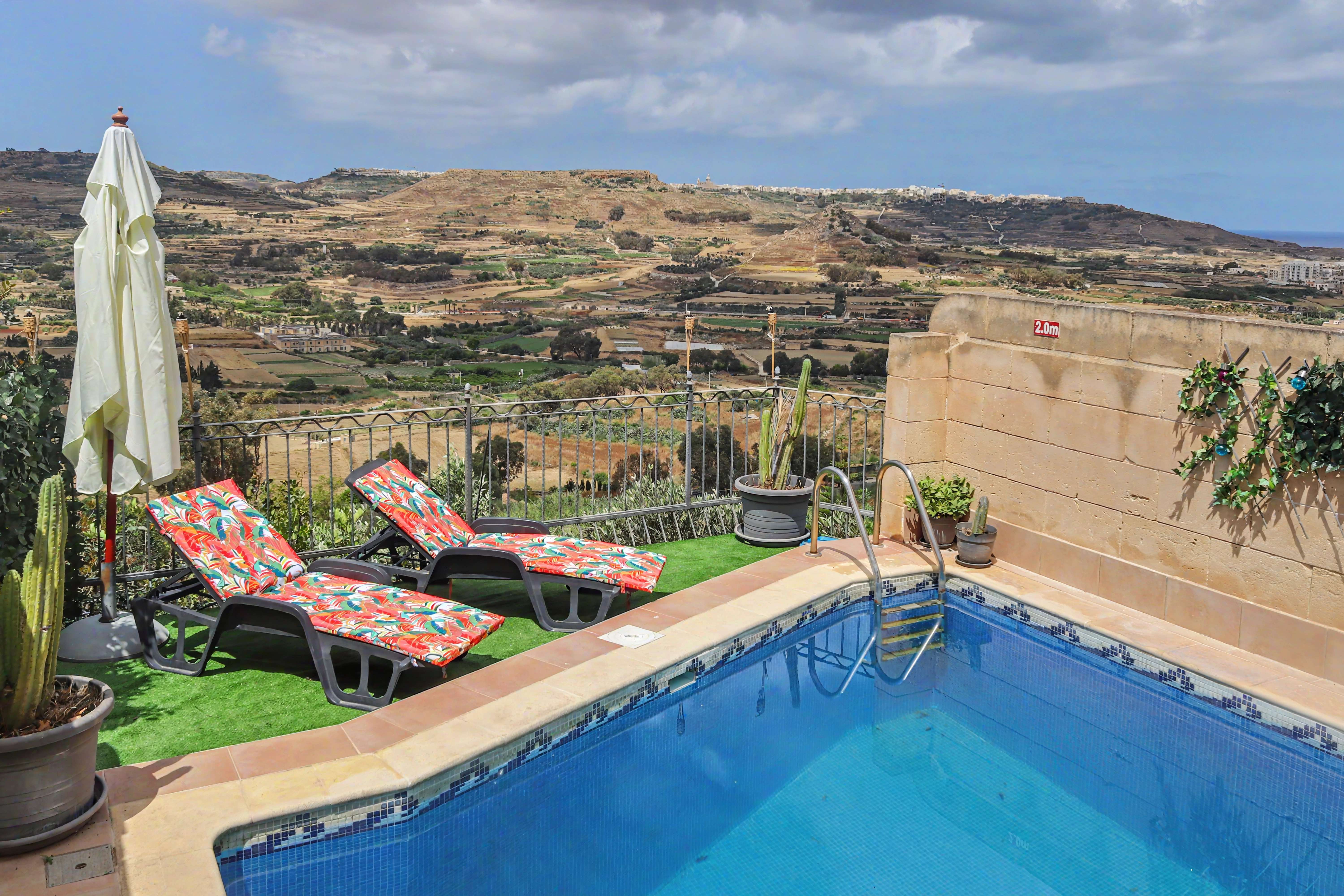 Outdoor pool with valley view