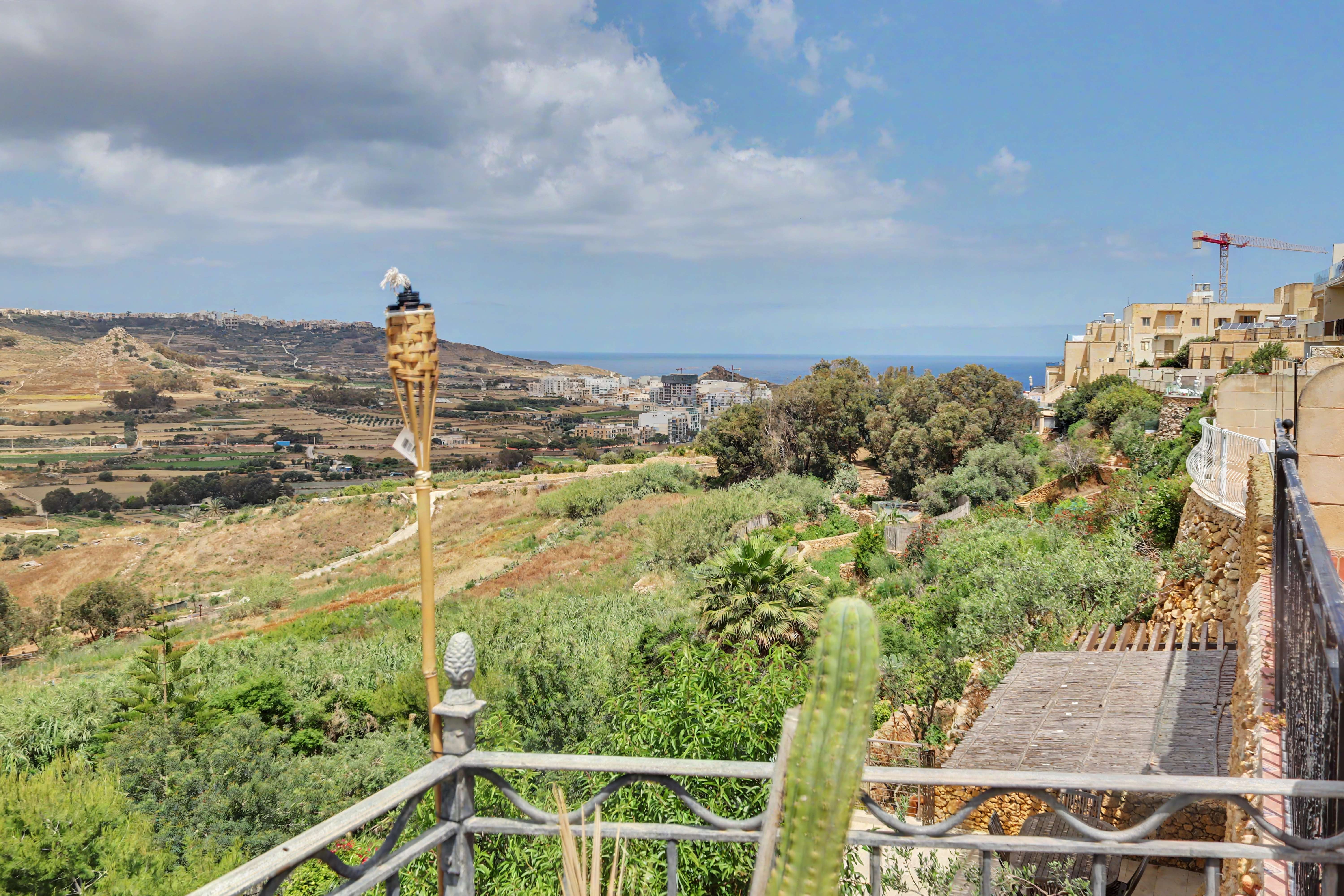 Panoramic valley view from terrace
