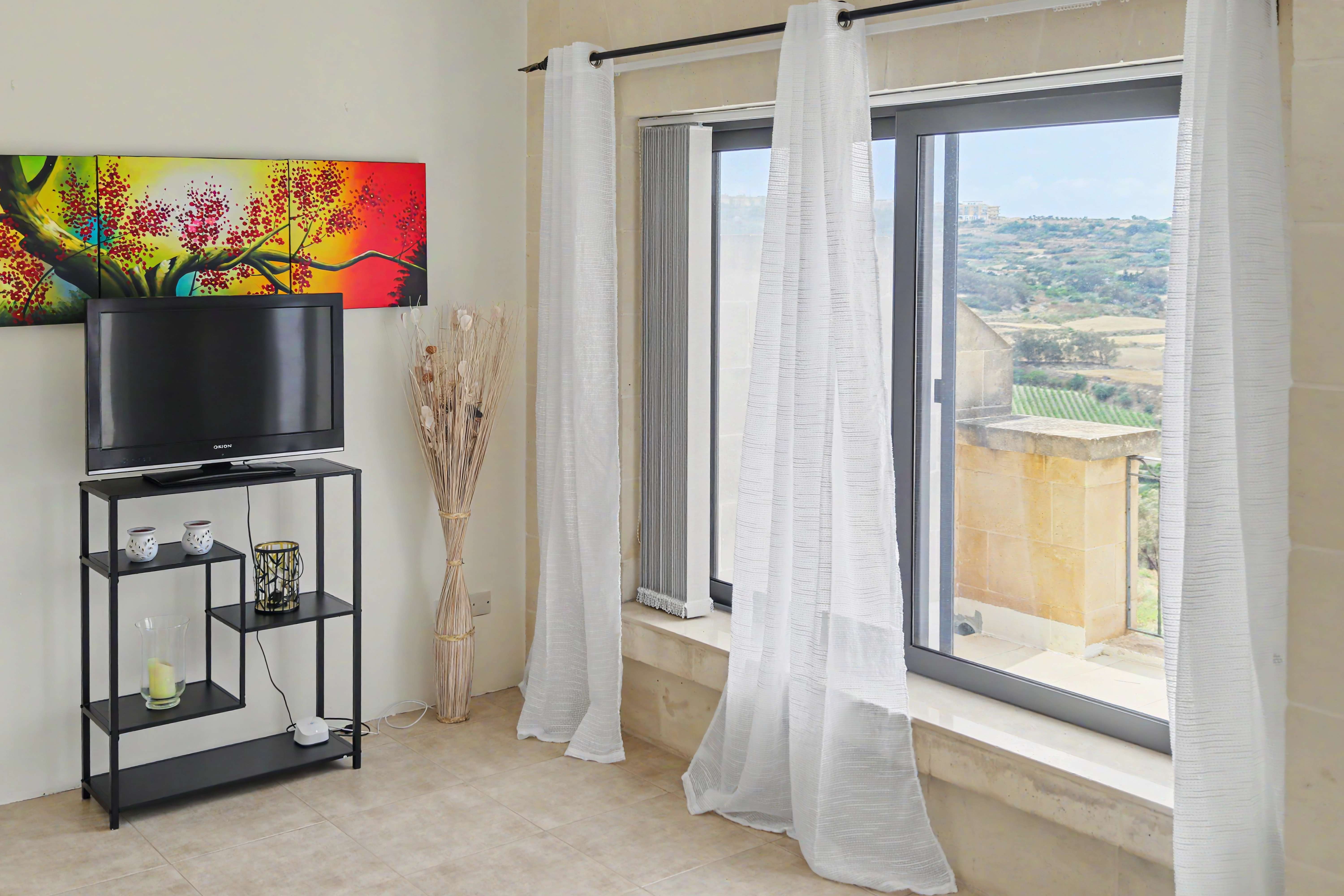 Living area with valley view