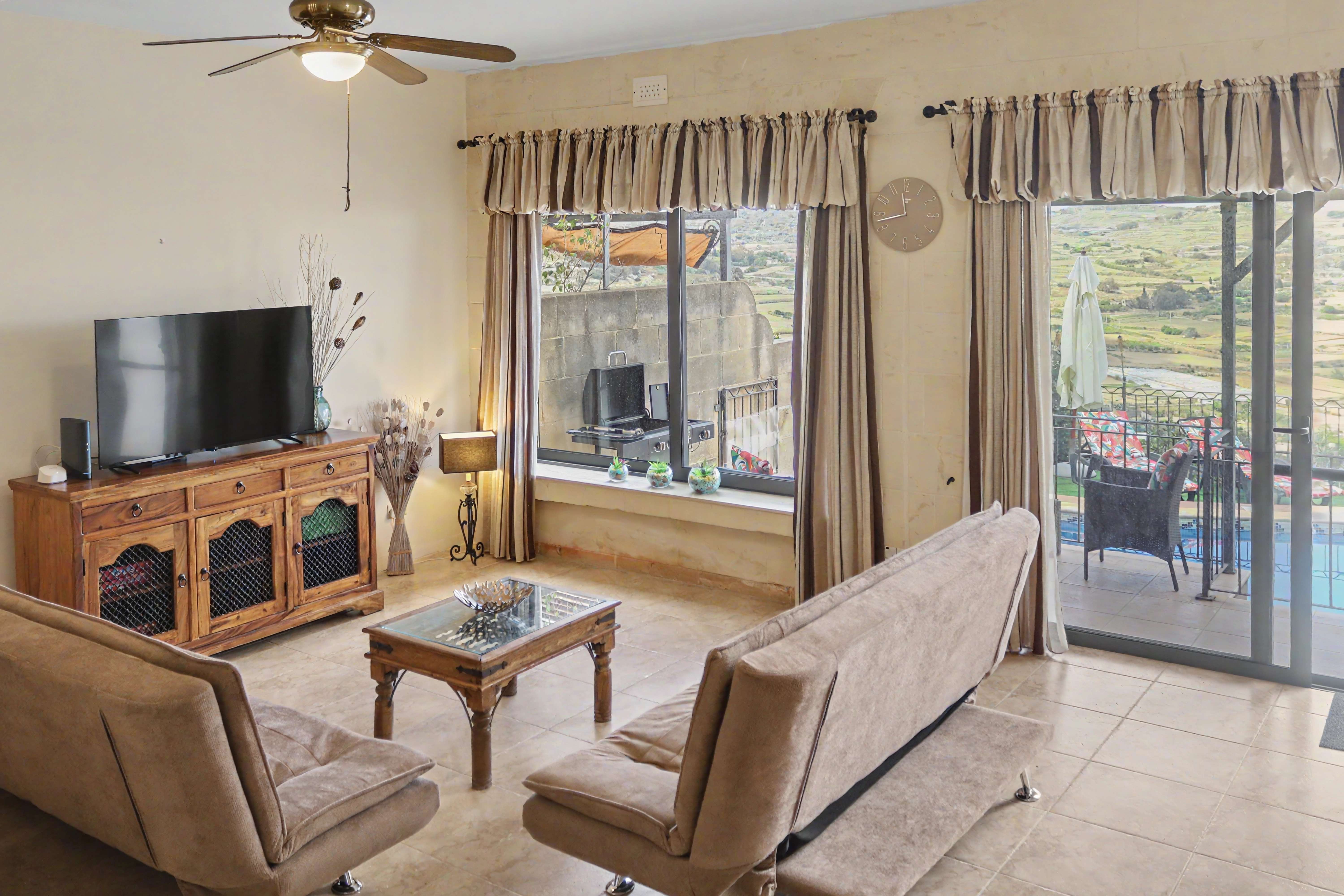 Living room & valley view